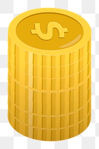 PNG coin stack money financial transparent background
