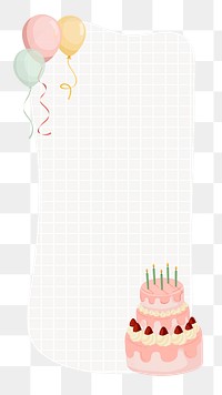 PNG birthday notepaper balloon transparent background