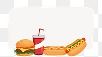 PNG fast food hamburger hotdog cola transparent background