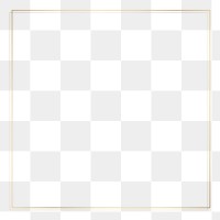 PNG Square gold vintage frame  transparent background