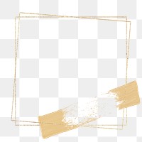 PNG Square gold vintage frame  transparent background