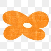 Orange flower png collage element on transparent background