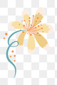 Flower illustration transparent png background
