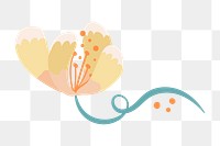 Pastel flower png transparent sticker