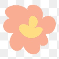 Pastel flower png doodle, collage element