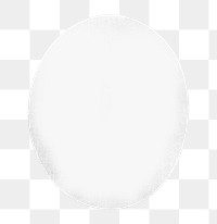 White oval png shape, transparent background