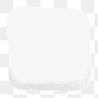 White square on transparent png background