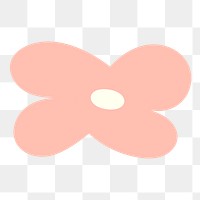 Pink flower png, collage element on transparent background