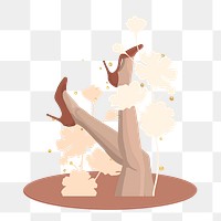 PNG woman's legs collage element, transparent background