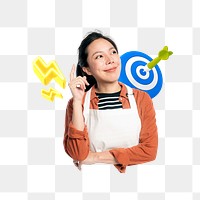 Png small business goal collage, transparent background