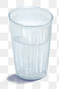 Png water glass, drinks illustration, transparent background