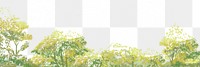 Png tree border illustration, transparent background