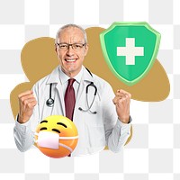 Png doctor, healthcare 3D remix, transparent background