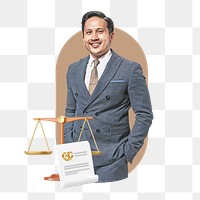 Png professional divorce lawyer design element, transparent background