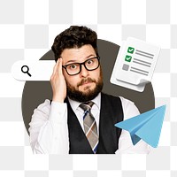 Png SEO specialist design element, transparent background