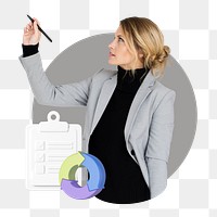 Png business management design element, transparent background