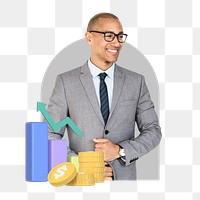 Png financial success design element, transparent background