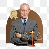 Png professional legal advisor design element, transparent background