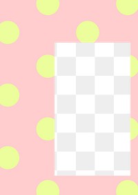 PNG pink polka dot frame, transparent background