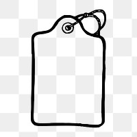 Cloth tag png clipart illustration, transparent background. Free public domain CC0 image.