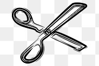 Scissors png clipart illustration, transparent background. Free public domain CC0 image.