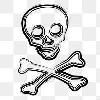 Poison skull png clipart illustration, transparent background. Free public domain CC0 image.