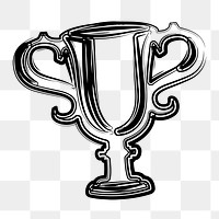 Trophy png clipart illustration, transparent background. Free public domain CC0 image.