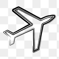 Plane png clipart illustration, transparent background. Free public domain CC0 image.