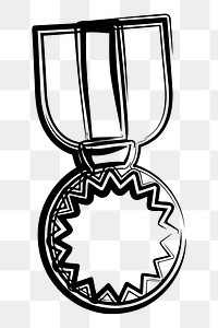 Medal png clipart illustration, transparent background. Free public domain CC0 image.