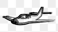 Plane png clipart illustration, transparent background. Free public domain CC0 image.