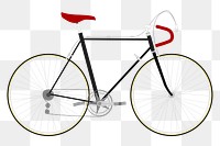 Single speed bicycle png clipart illustration, transparent background. Free public domain CC0 image.