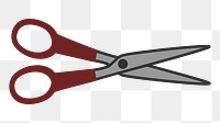 Scissors png clipart illustration, transparent background. Free public domain CC0 image.