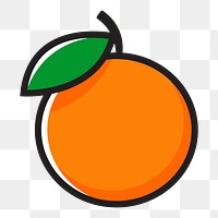 Tangerine png clipart illustration, transparent background. Free public domain CC0 image.