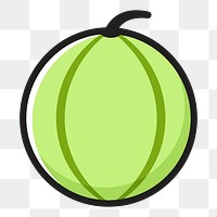 Melon png clipart illustration, transparent background. Free public domain CC0 image.