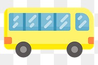 School bus png clipart illustration, transparent background. Free public domain CC0 image.