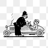 Classic car png clipart illustration, transparent background. Free public domain CC0 image.