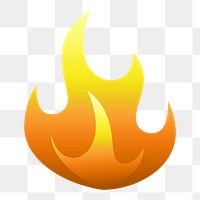 Flame png clipart illustration, transparent background. Free public domain CC0 image.