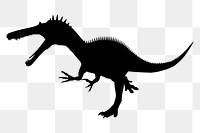 Austroraptor dinosaur silhouette png clipart illustration, transparent background. Free public domain CC0 image.