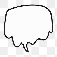 Speech bubble png clipart illustration, transparent background. Free public domain CC0 image.