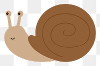 Brown snail png clipart illustration, transparent background. Free public domain CC0 image.