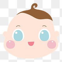 Baby png clipart illustration, transparent background. Free public domain CC0 image.