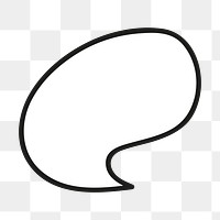 Speech bubble png clipart illustration, transparent background. Free public domain CC0 image.