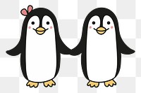 Penguin character png clipart illustration, transparent background. Free public domain CC0 image.