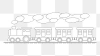 Train png clipart illustration, transparent background. Free public domain CC0 image.