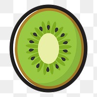 Kiwi png clipart illustration, transparent background. Free public domain CC0 image.