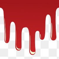 Dripping red paint png clipart illustration, transparent background. Free public domain CC0 image.