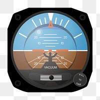 Attitude indicator png clipart illustration, transparent background. Free public domain CC0 image.