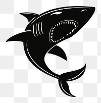 PNG Shark silhouette, design element, transparent background