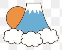 PNG Mount Fuji Japan illustration, transparent background
