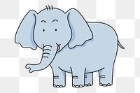 PNG Cute elephant, clipart, transparent background